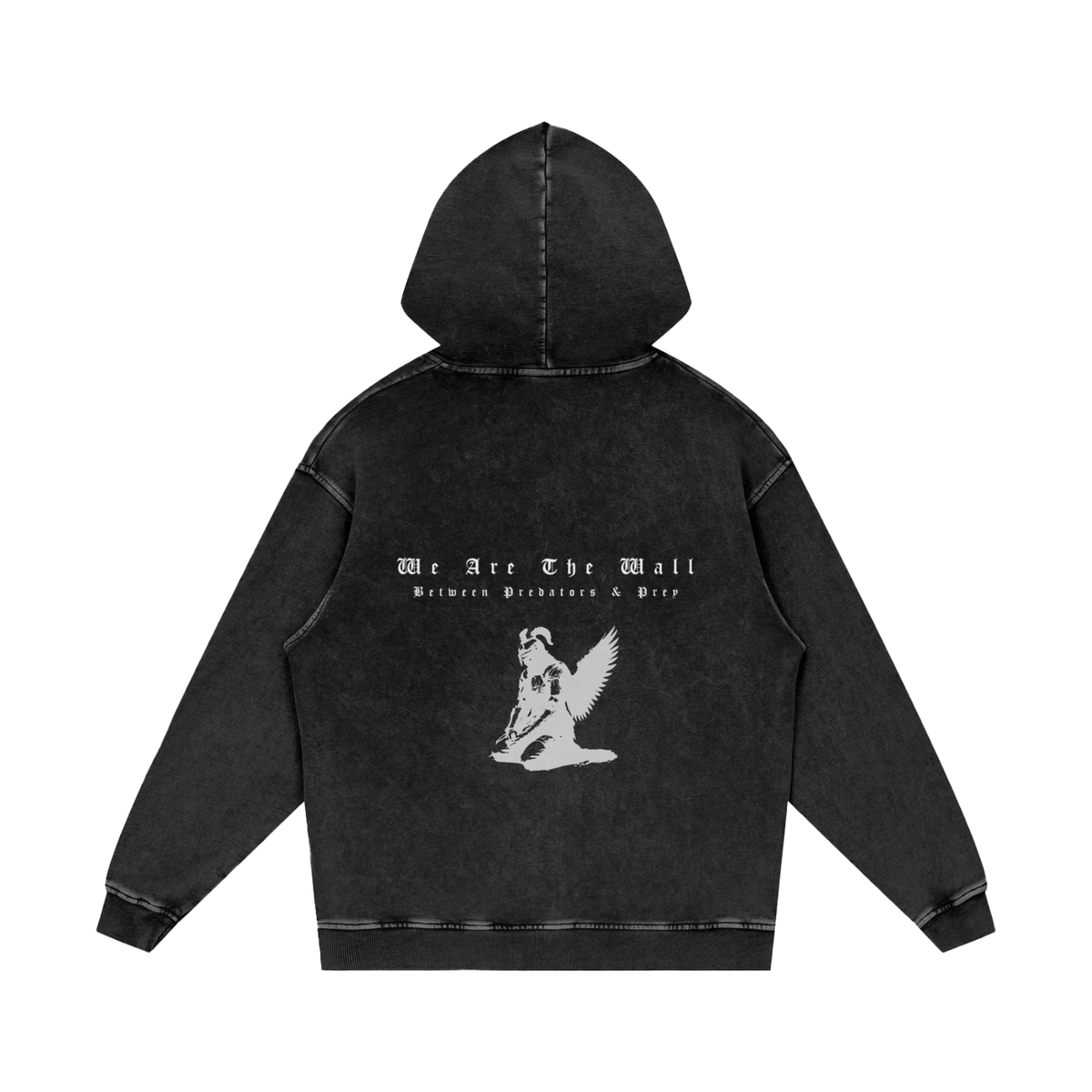 WE ARE THE WALL - SNOW WASHED PULLOVER HOODIE