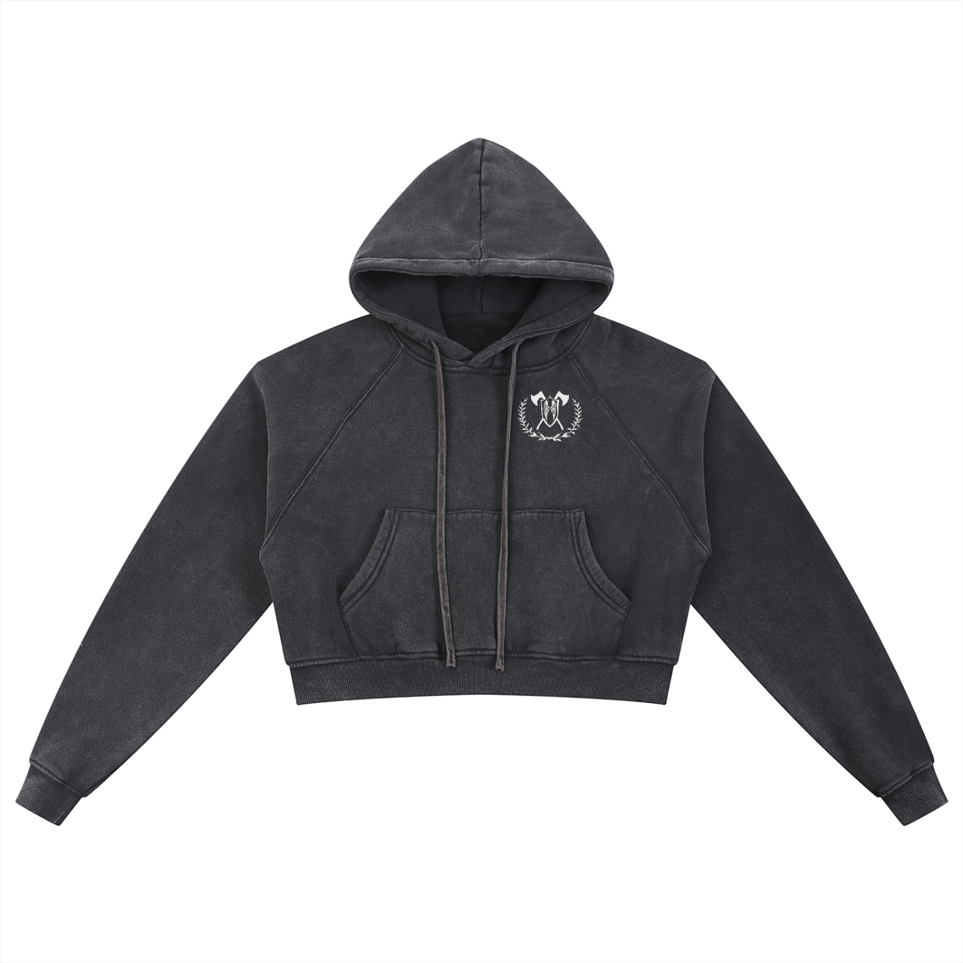 predators not welcome - Snow Washed Cropped Hoodie