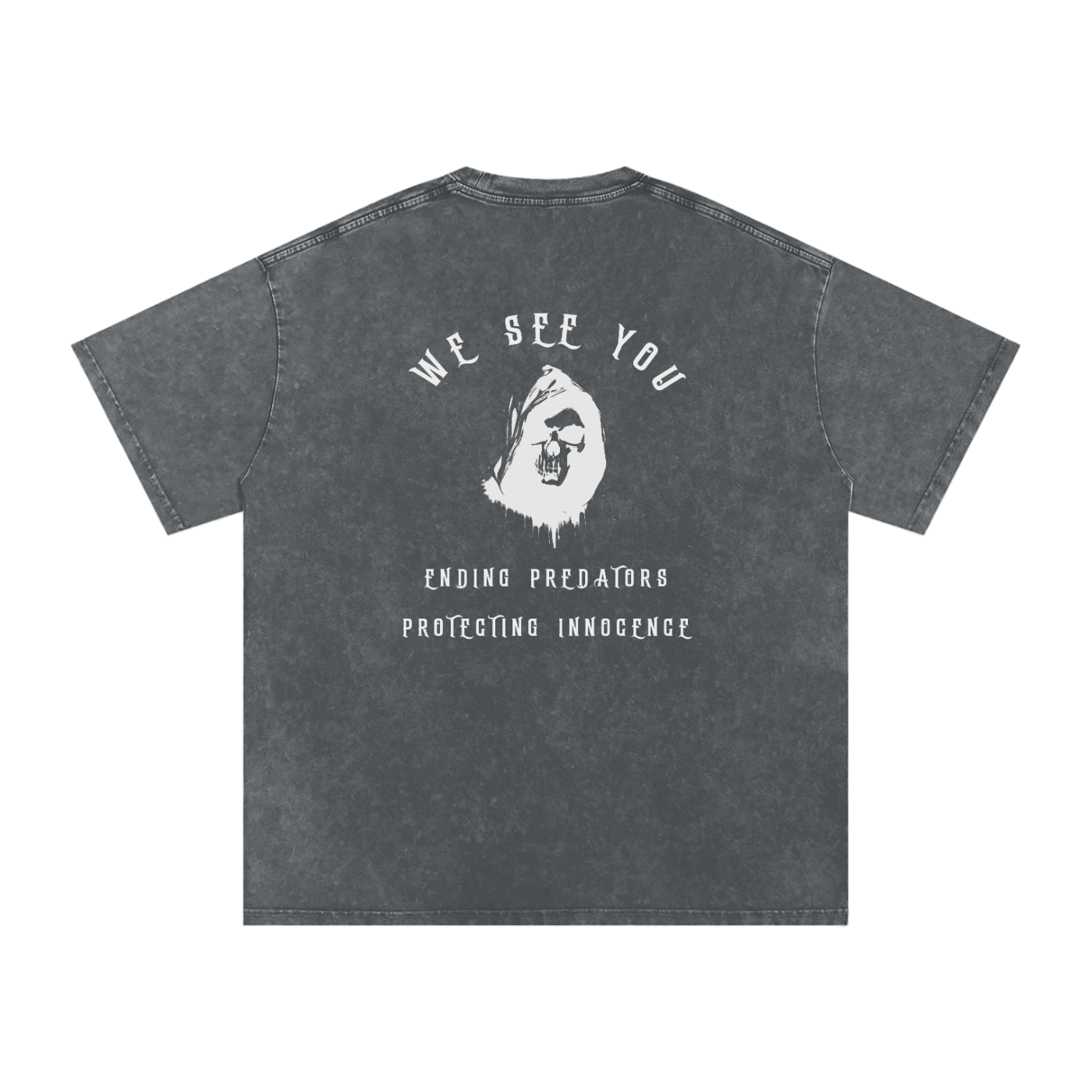 Predators beware - we see you snow washed Oversized tee
