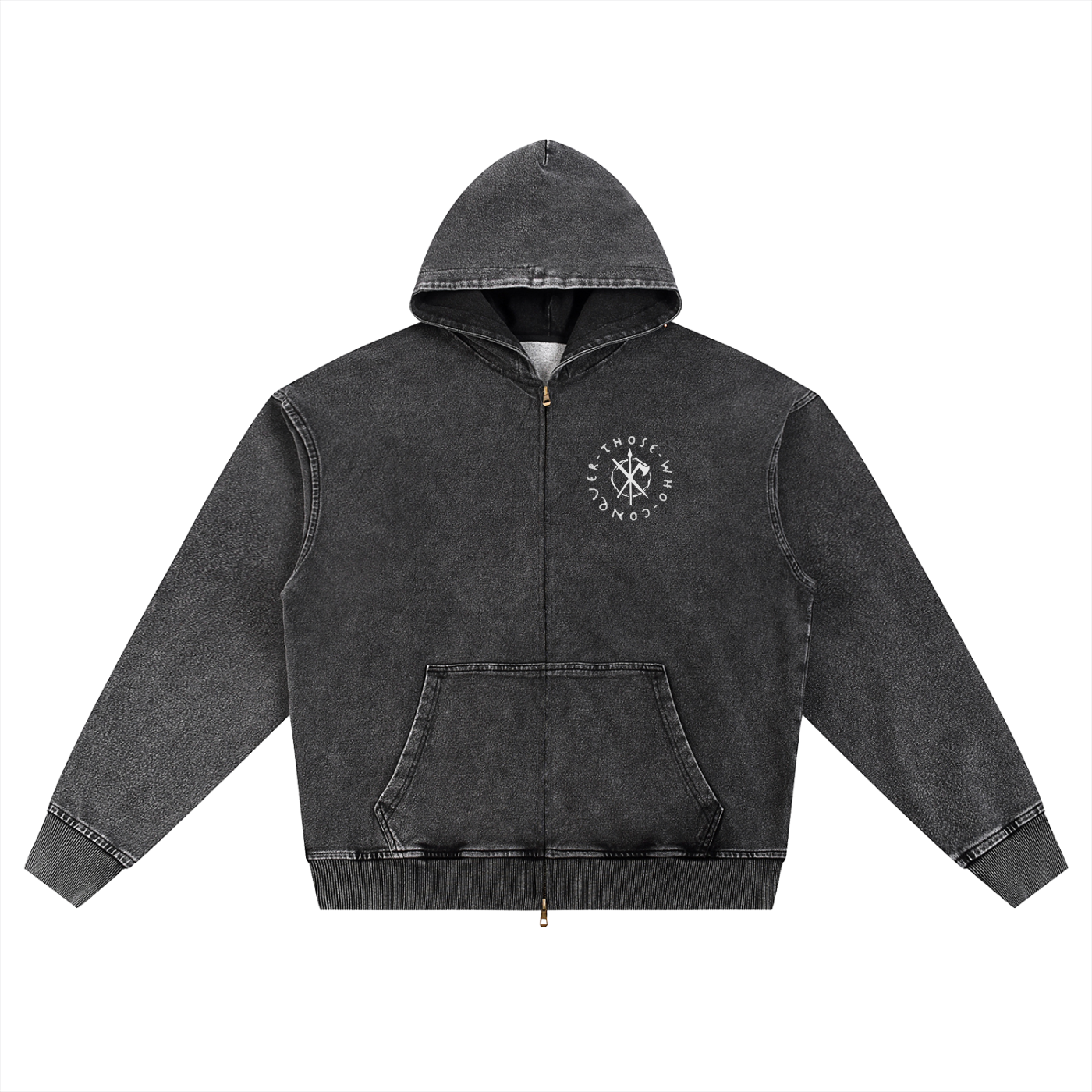 WE SEE YOU - SNOW WASHED ZIP HOODIE