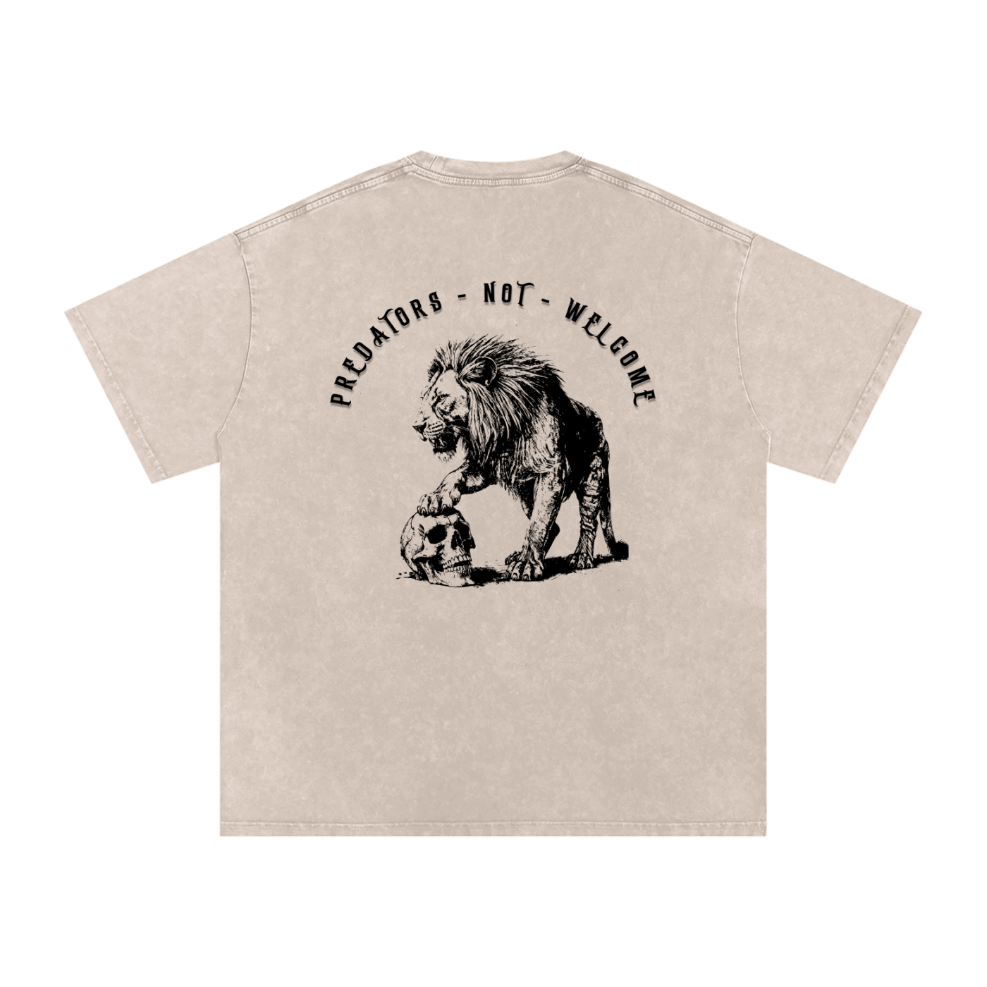 predators not welcome - Women's SNOW WASHED oversized tee