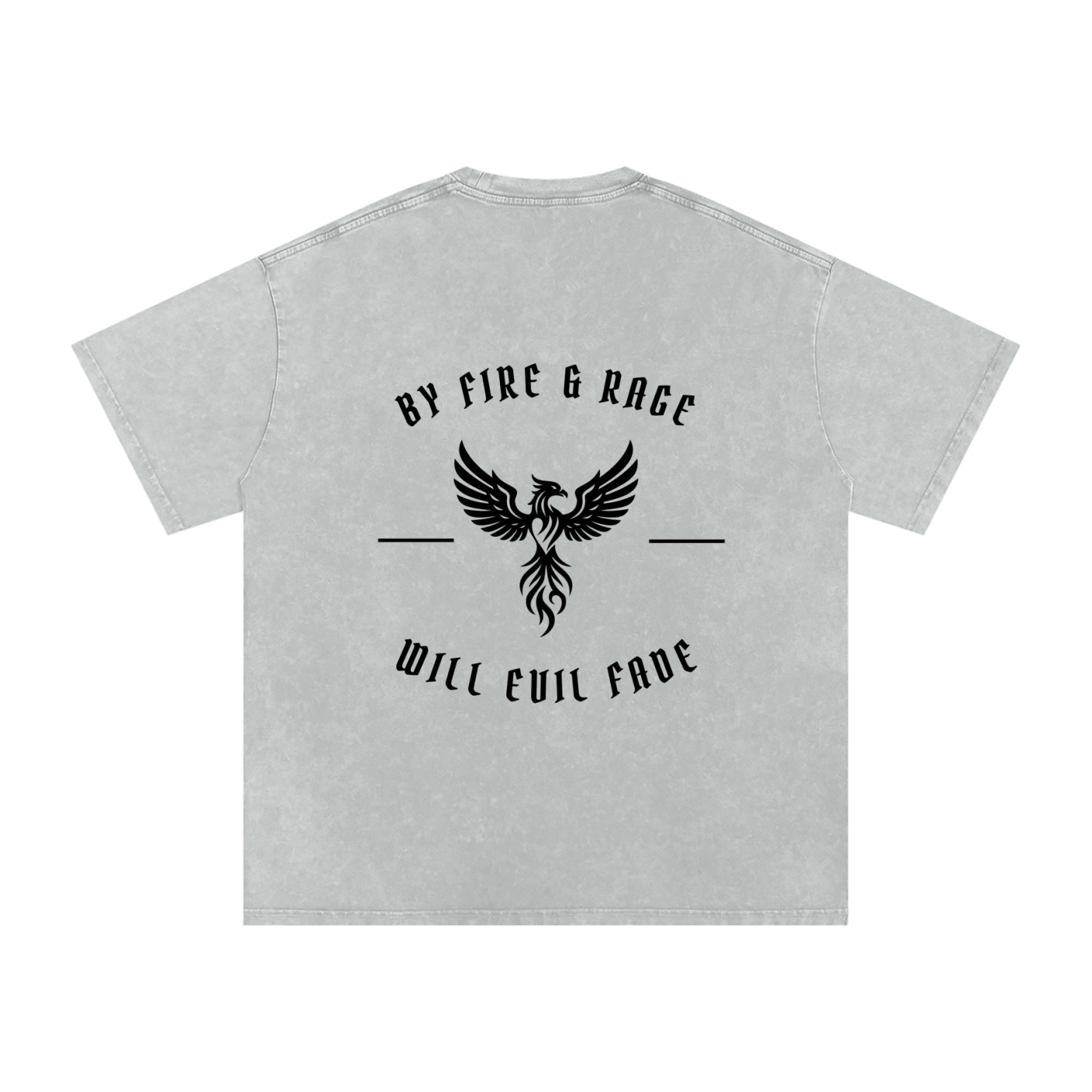 fire and rage - snow washed oversized tee