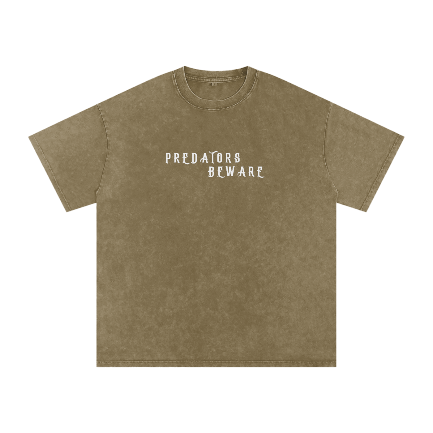 predators beware - I am the millstone snow washed oversized tee