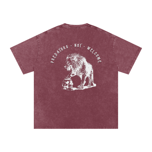 predators not welcome - Women's SNOW WASHED oversized tee
