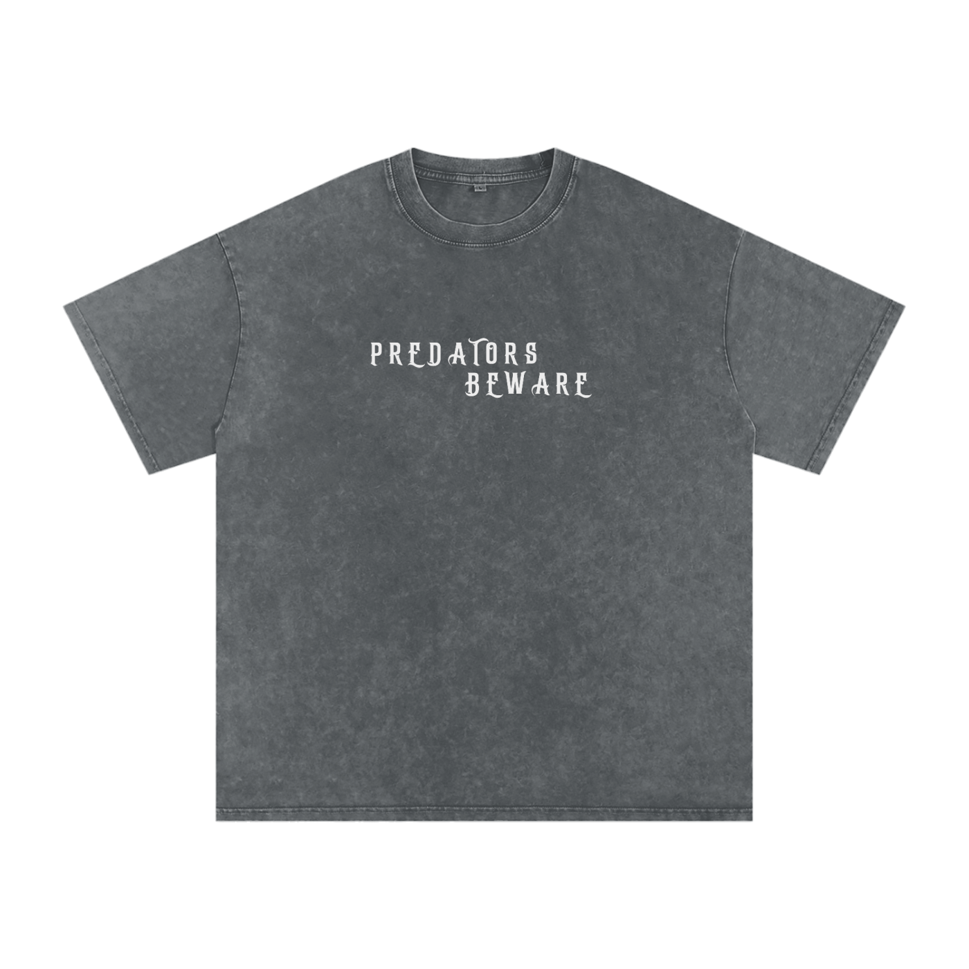 predators beware - I am the millstone snow washed oversized tee