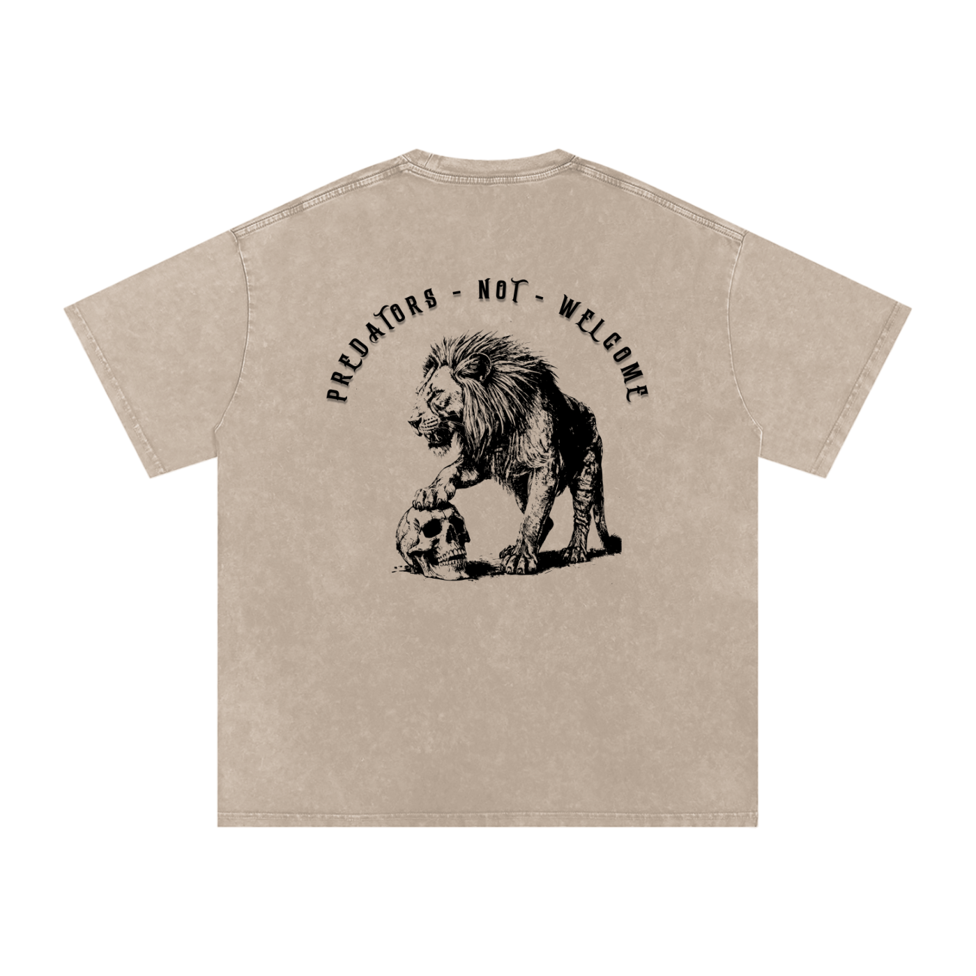 predators not welcome - Women's SNOW WASHED oversized tee