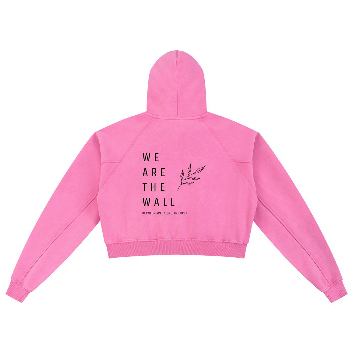 We are the wall - Snow Washed Cropped Hoodie