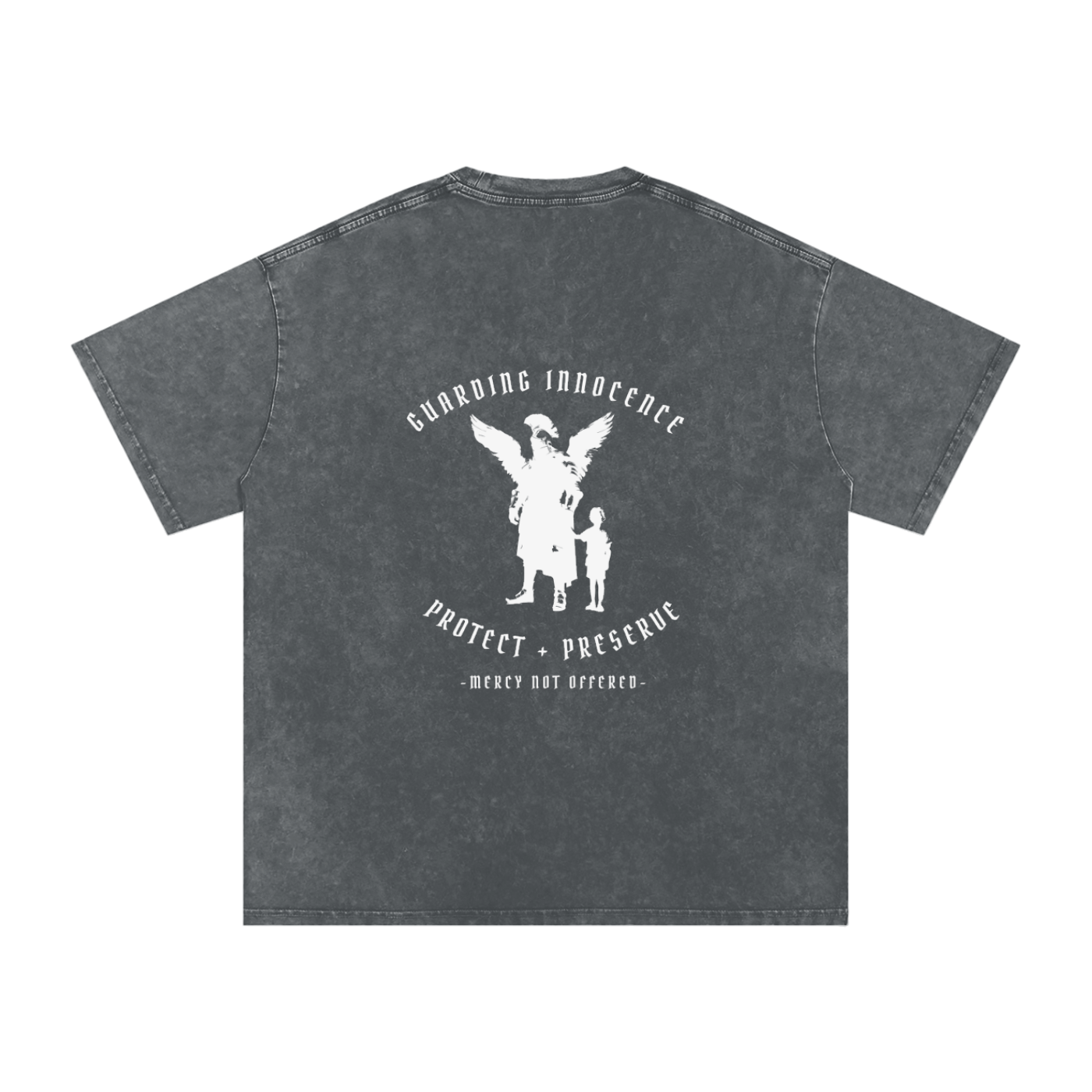 Guarding innocence -  SNOW WASHED oversized tee