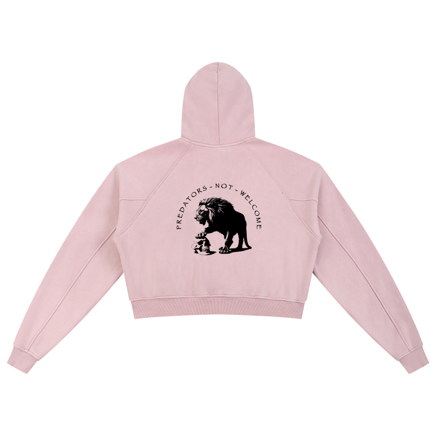 PREDATORS NOT WELCOME - WOMEN'S SNOW WASHED CROP HOODIE