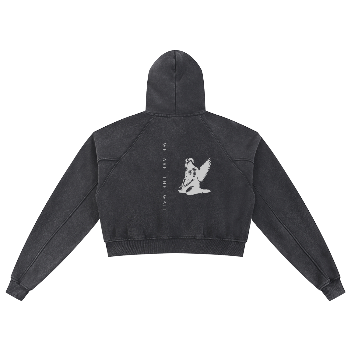 WE ARE THE WALL - WOMEN'S SNOW WASHED CROP HOODIE