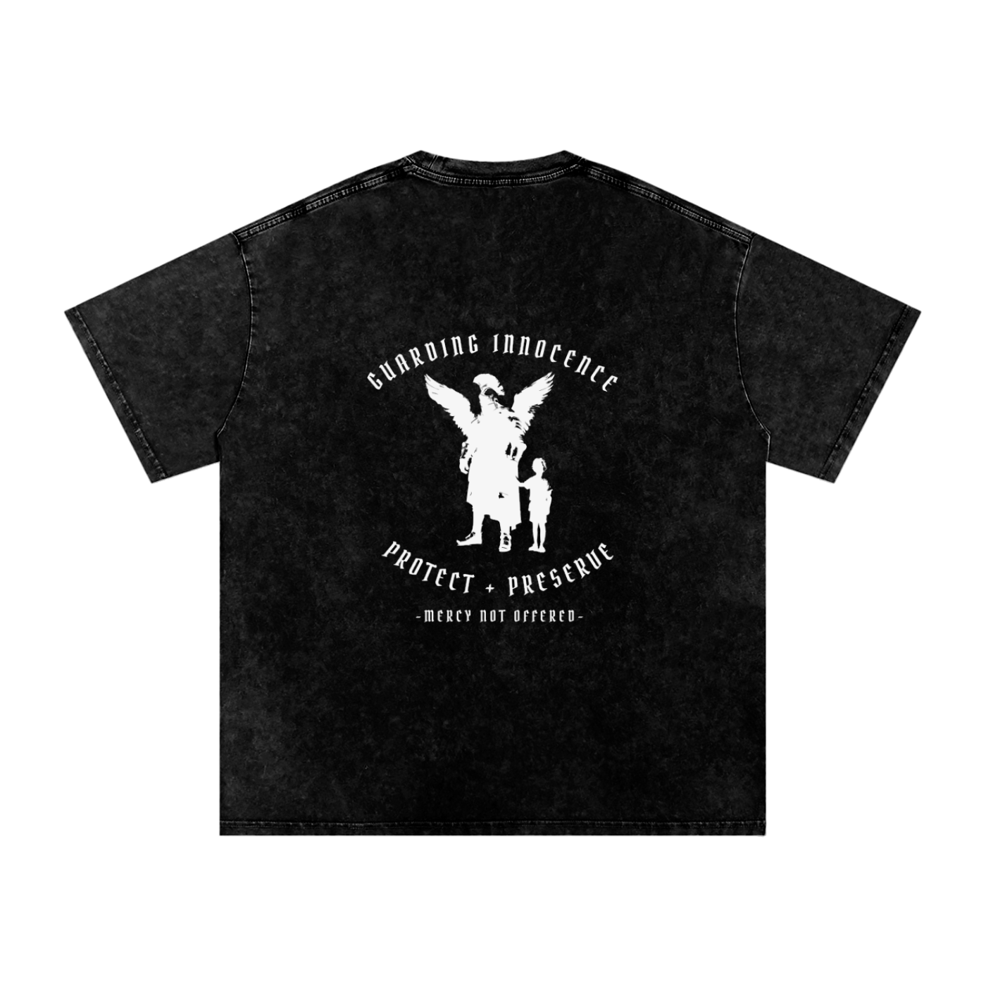 Guarding innocence -  SNOW WASHED oversized tee