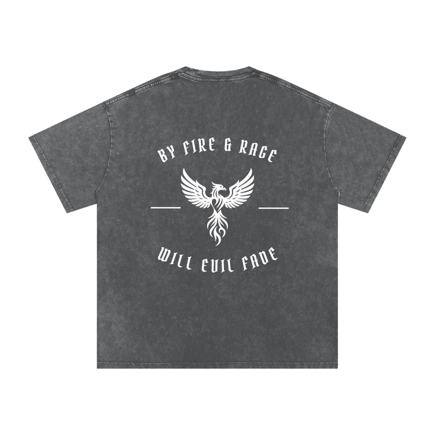 fire and rage - snow washed oversized tee