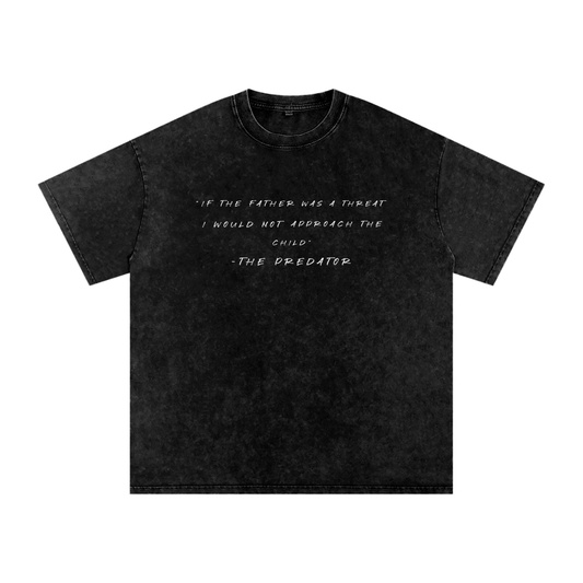 BE A THREAT - SNOW WASHED oversized tee