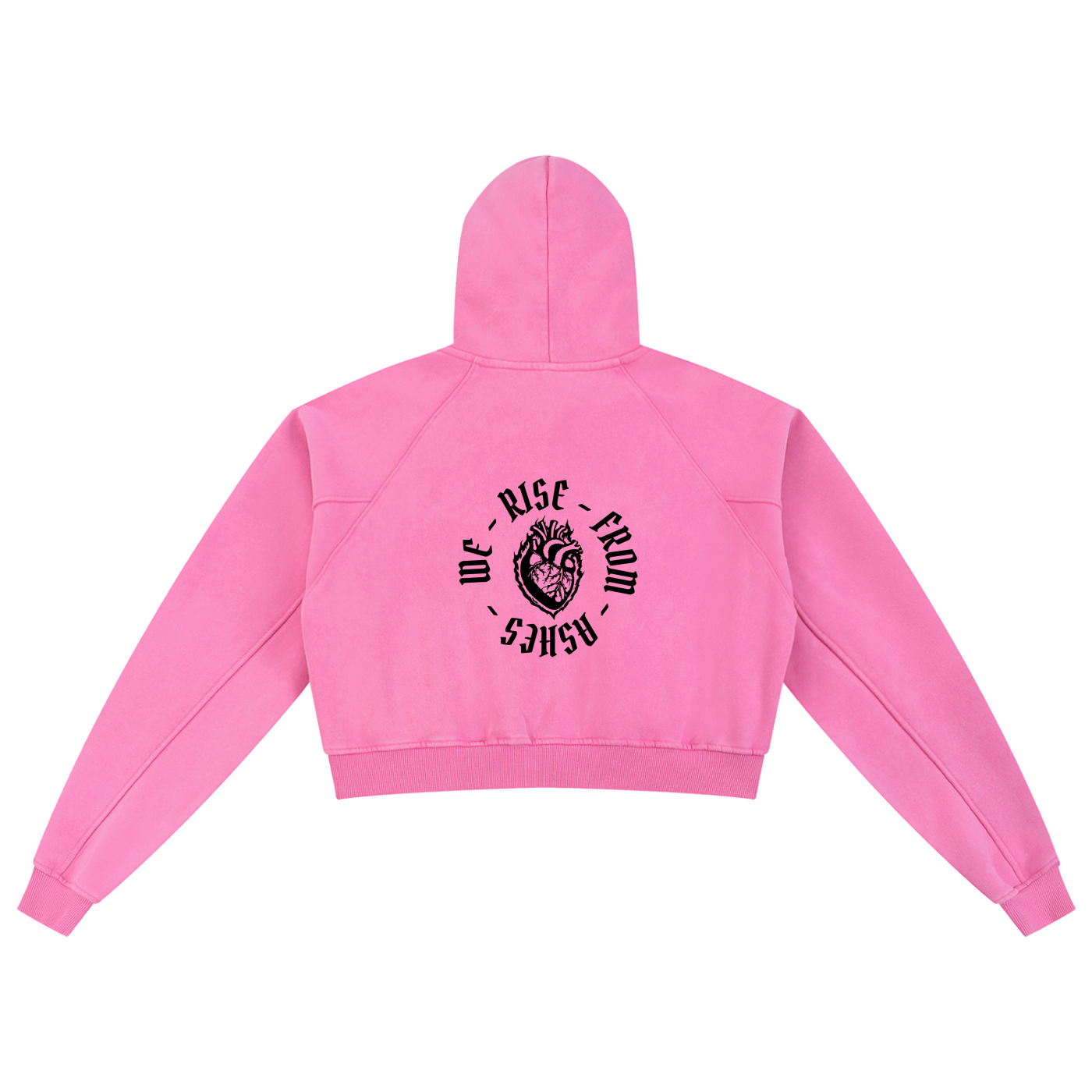 from ashes - Snow Washed Cropped Hoodie