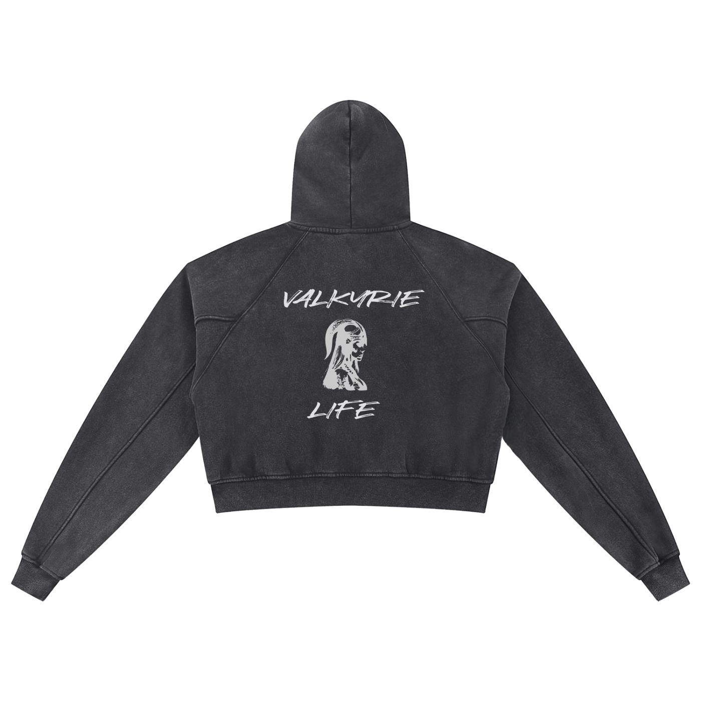VALKYRIE LIFE - WOMEN'S SNOW WASHED CROP HOODIE