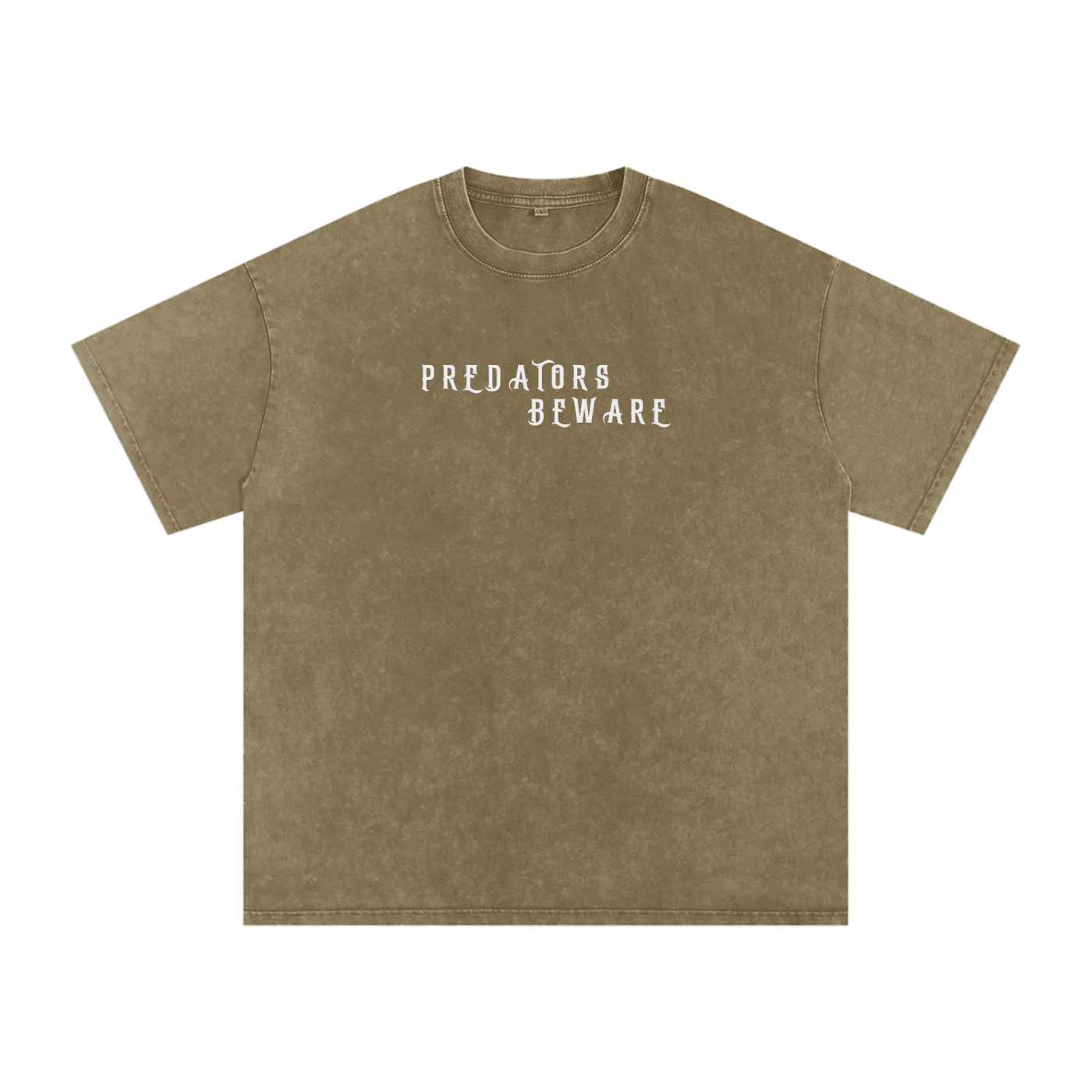 predators beware - fa&fo snow washed oversized tee