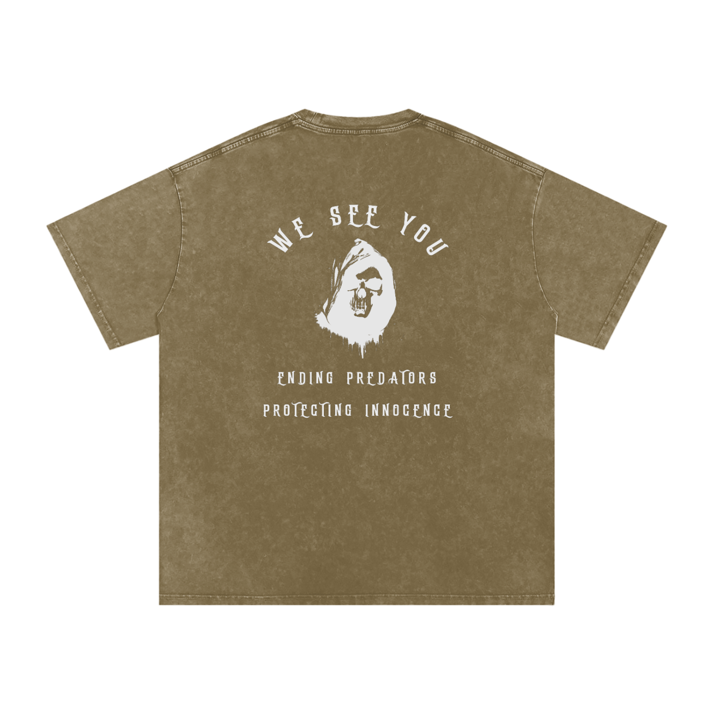 Predators beware - we see you snow washed Oversized tee