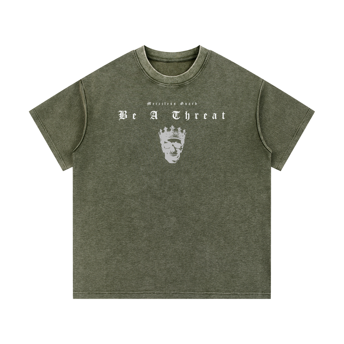BE A THREAT WAFFLE KNIT TEE