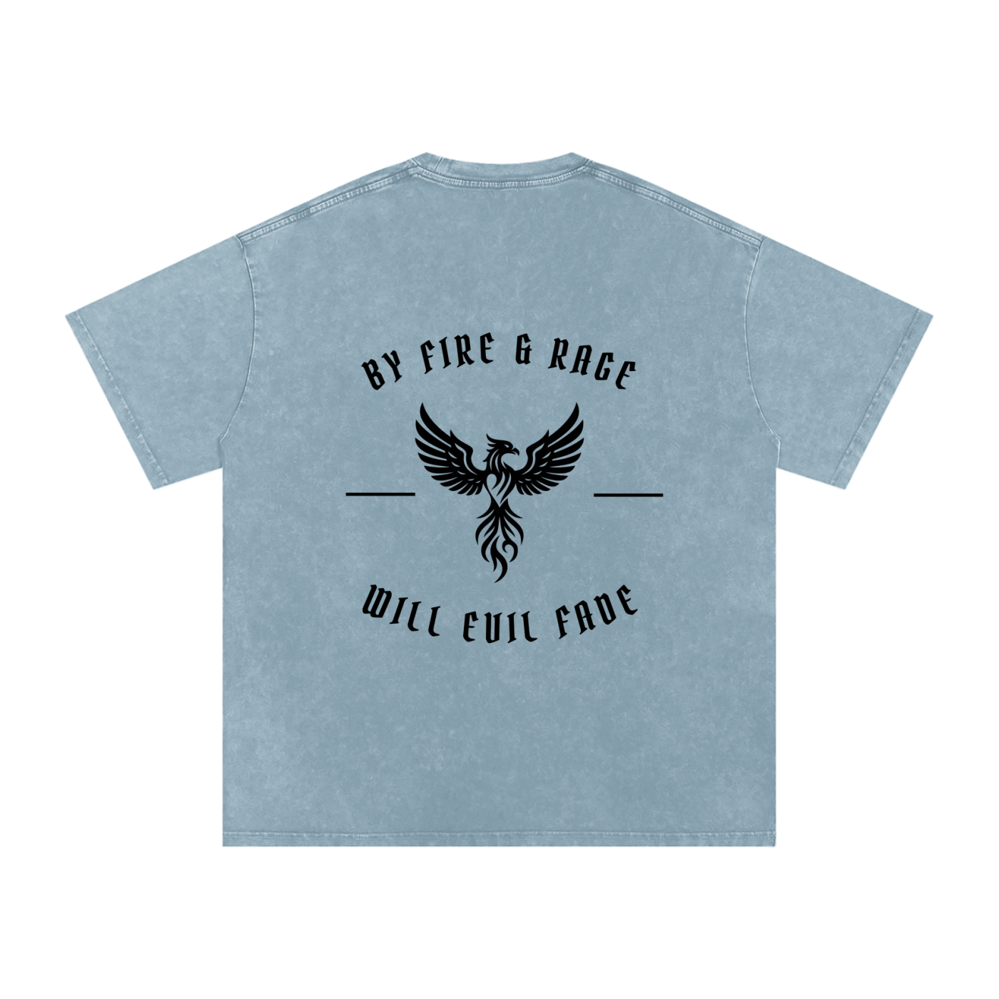 fire and rage - snow washed oversized tee