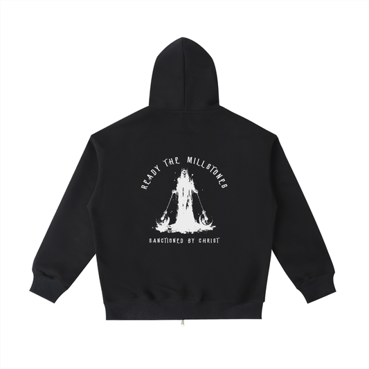 ready the millstones - Heavyweight zip Hoodie