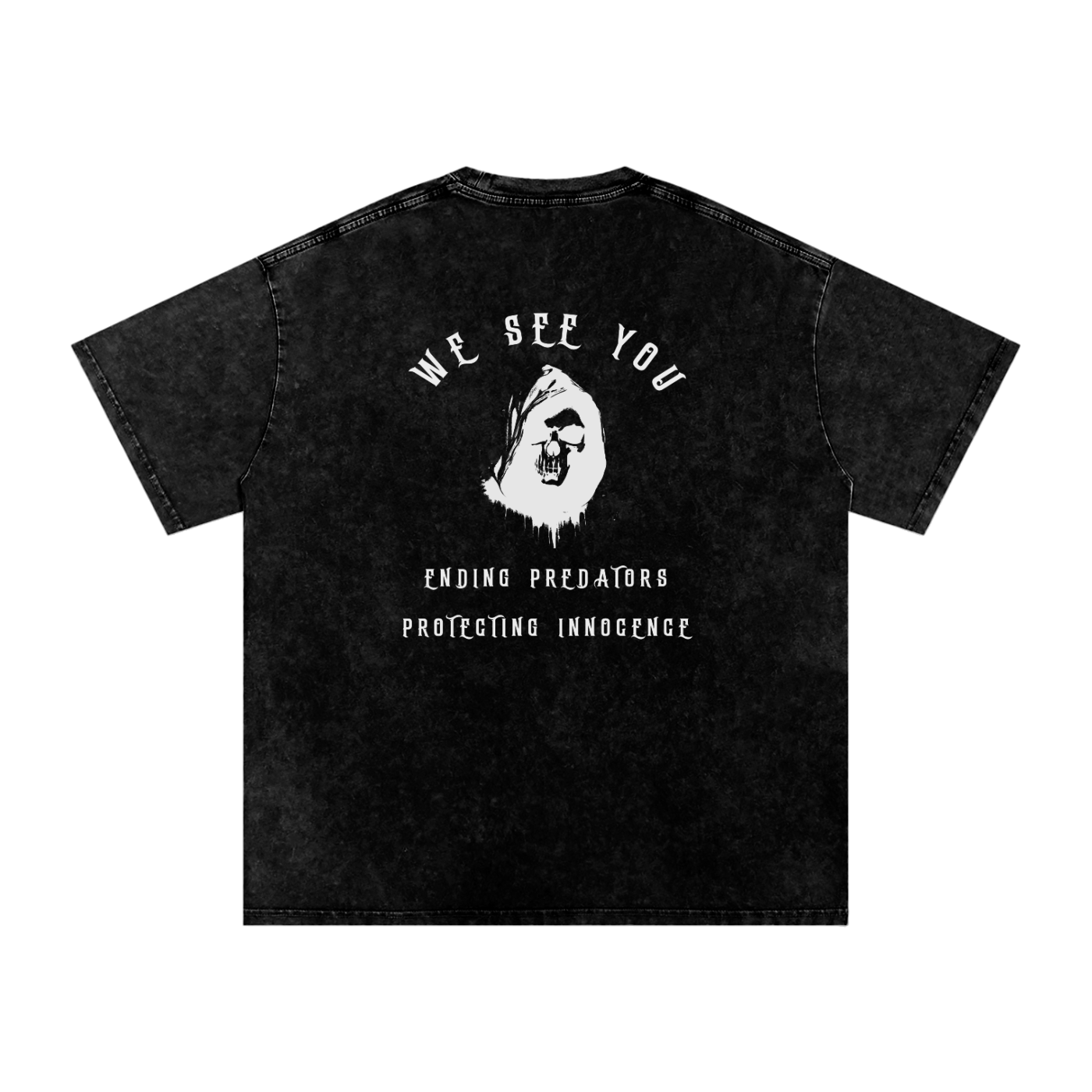 Predators beware - we see you snow washed Oversized tee