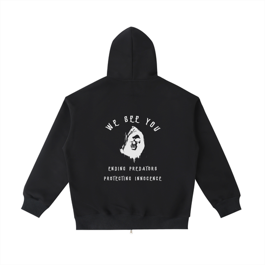 we see you - Heavyweight zip Hoodie