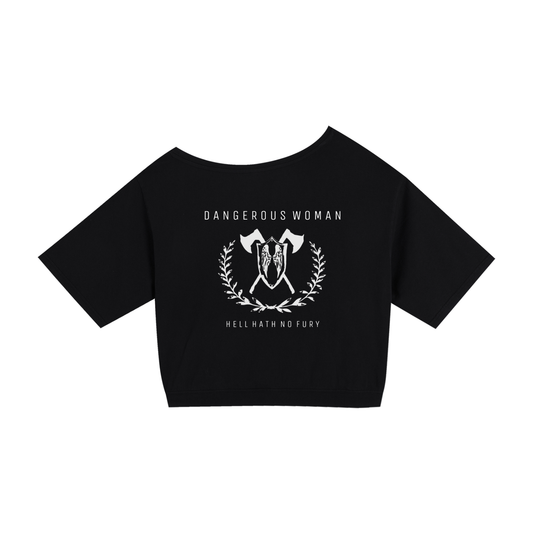dangerous woman - DROP SHOULDER CROP TEE