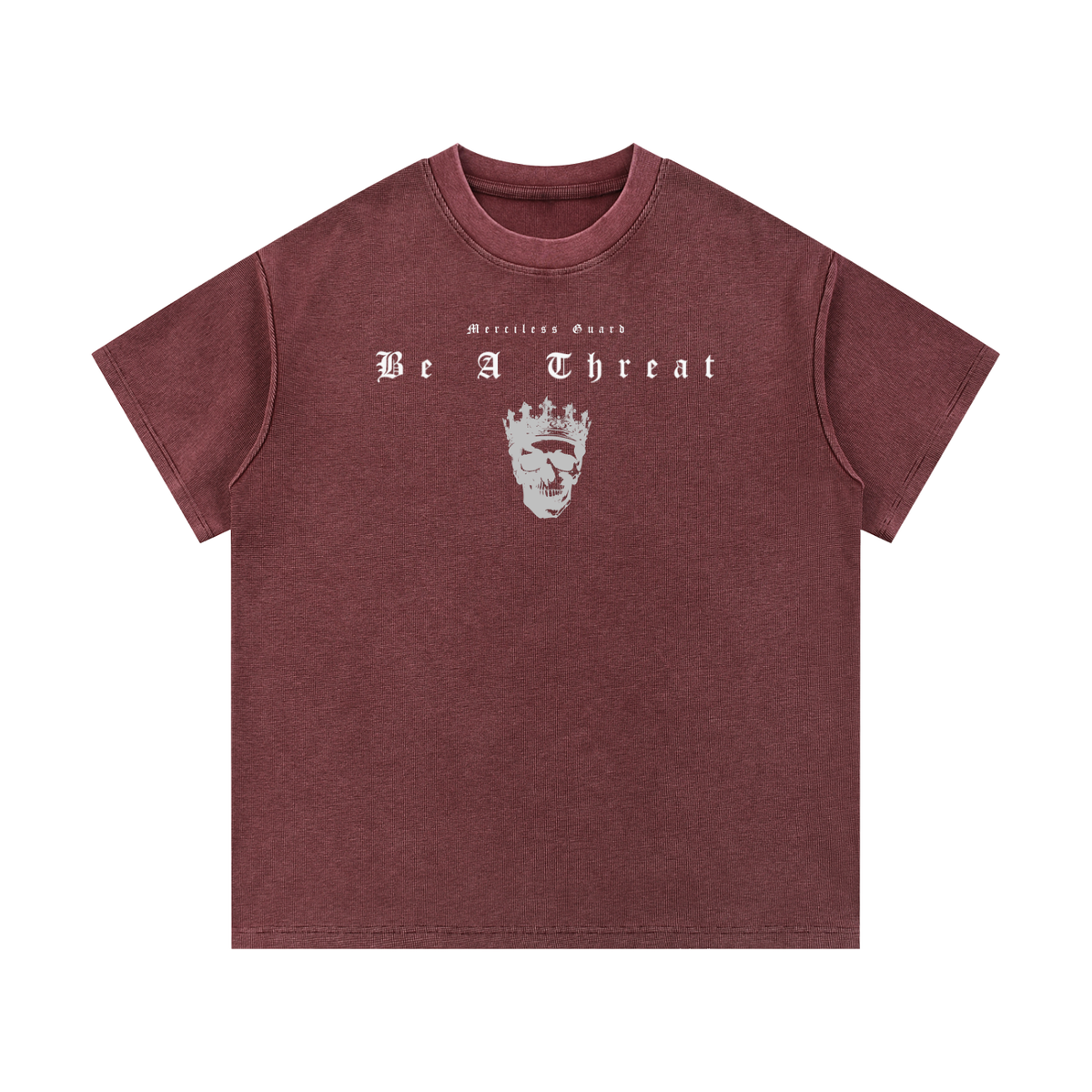 BE A THREAT WAFFLE KNIT TEE