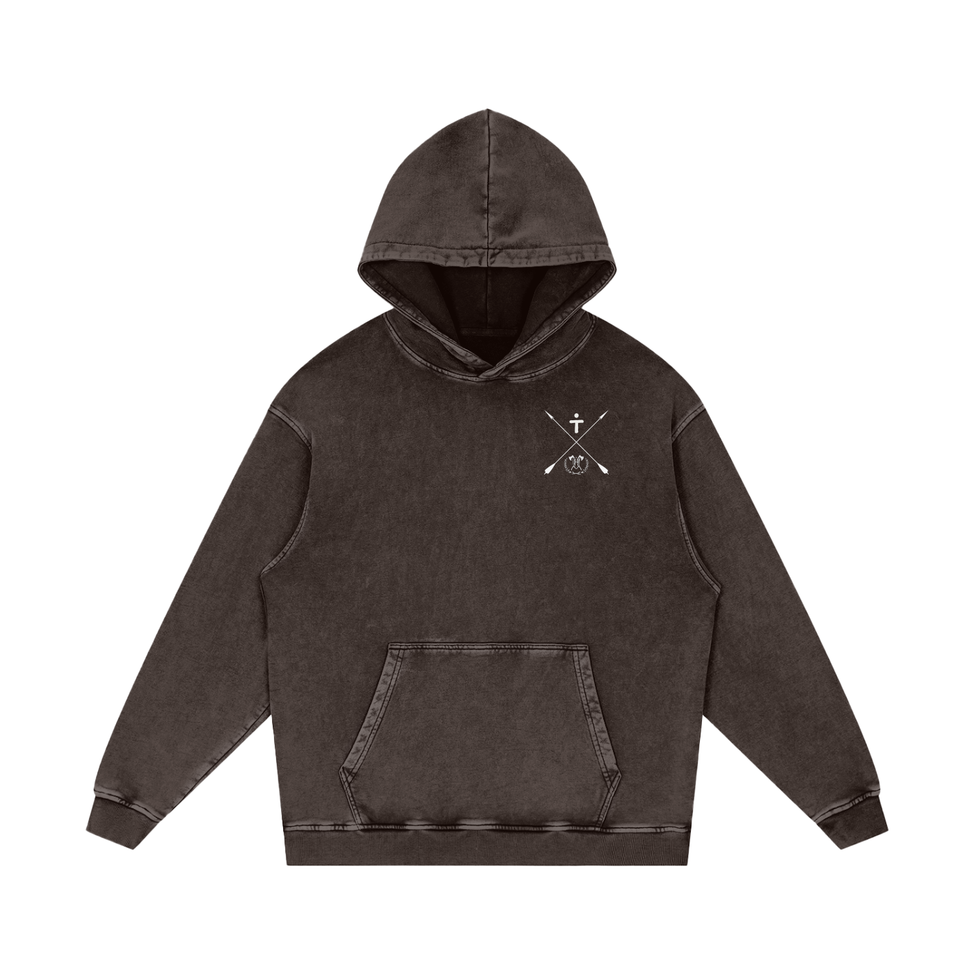 Guarding innocence - pull over snow washed hoodie