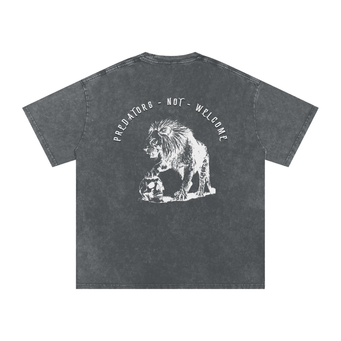 predators not welcome - SNOW WASHED oversized tee