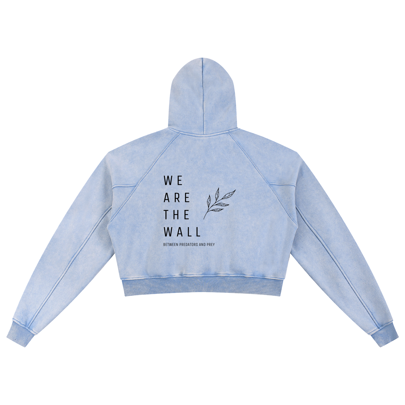 We are the wall - Snow Washed Cropped Hoodie