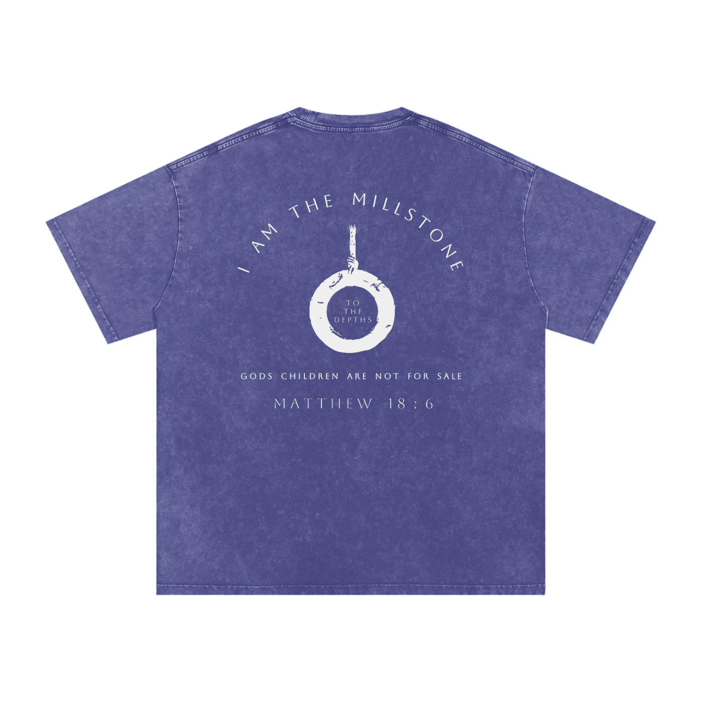 predators beware - I am the millstone snow washed oversized tee
