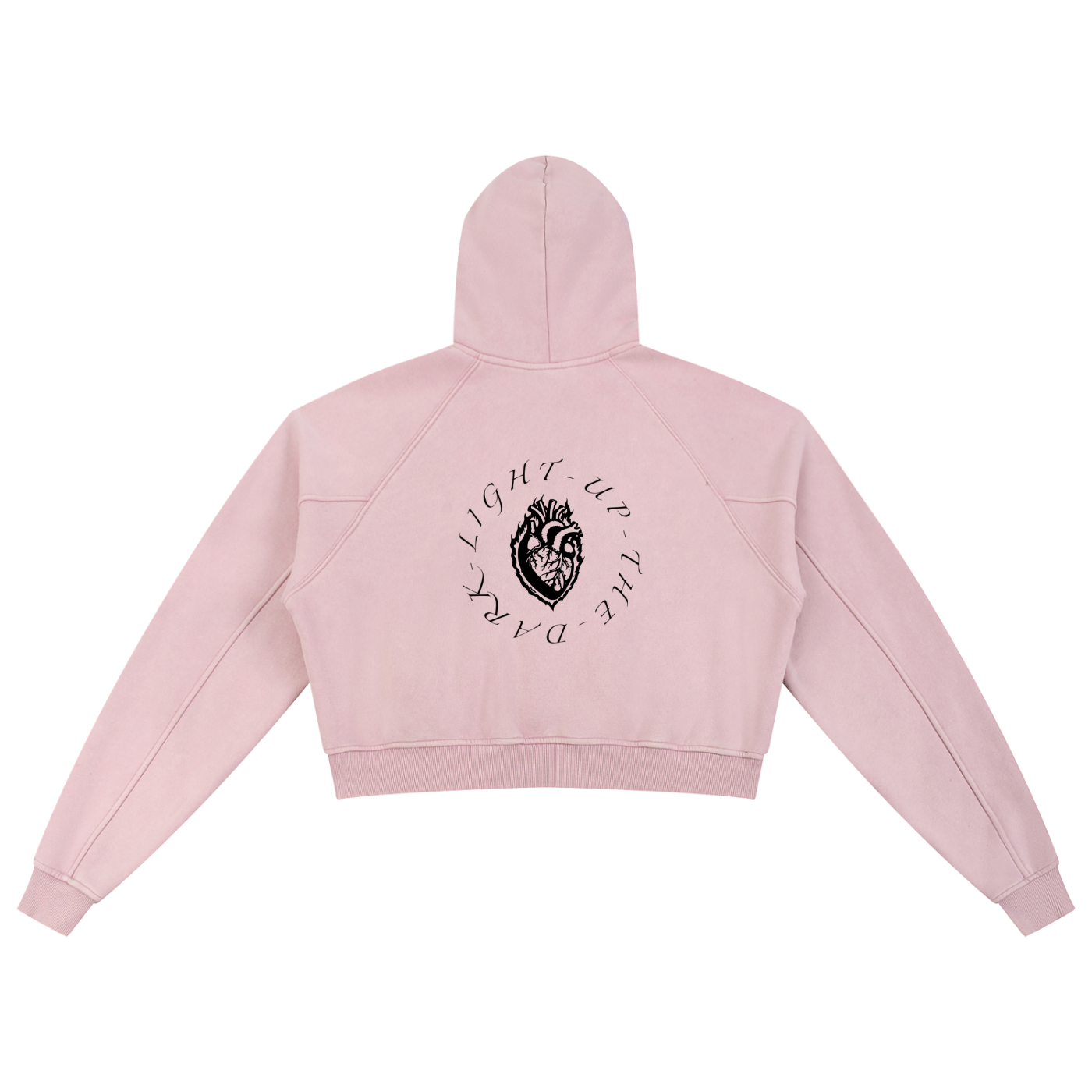 LIGHT UP THE DARK - WOMEN'S SNOW WASHED CROP HOODIE