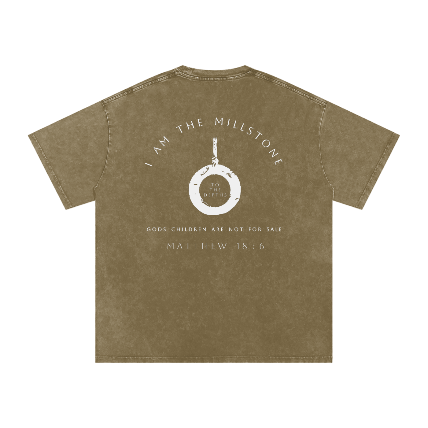 predators beware - I am the millstone snow washed oversized tee