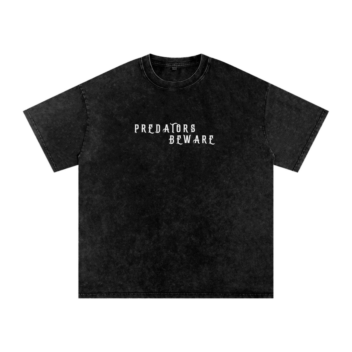 predators beware - I am the millstone snow washed oversized tee