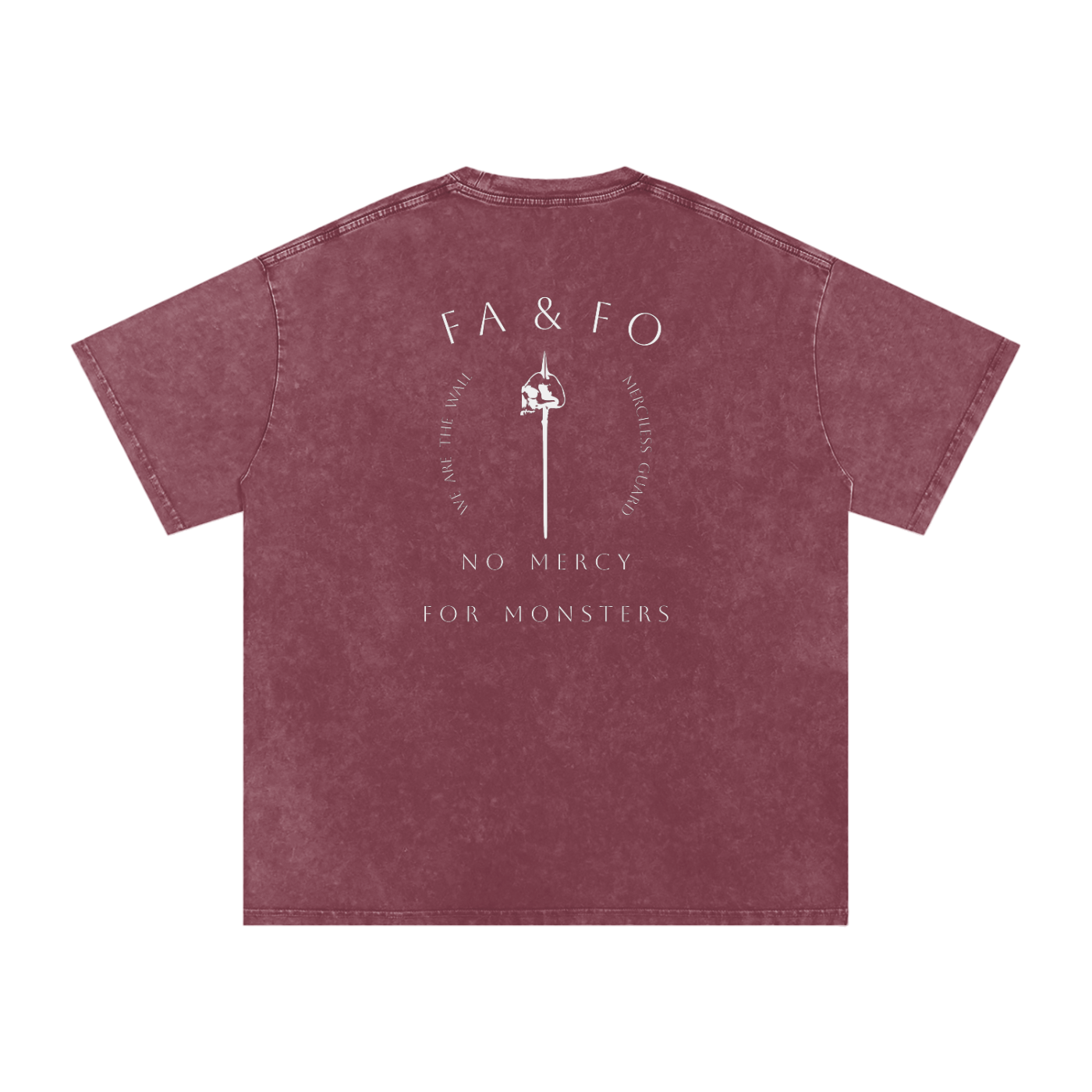 predators beware - fa&fo snow washed oversized tee