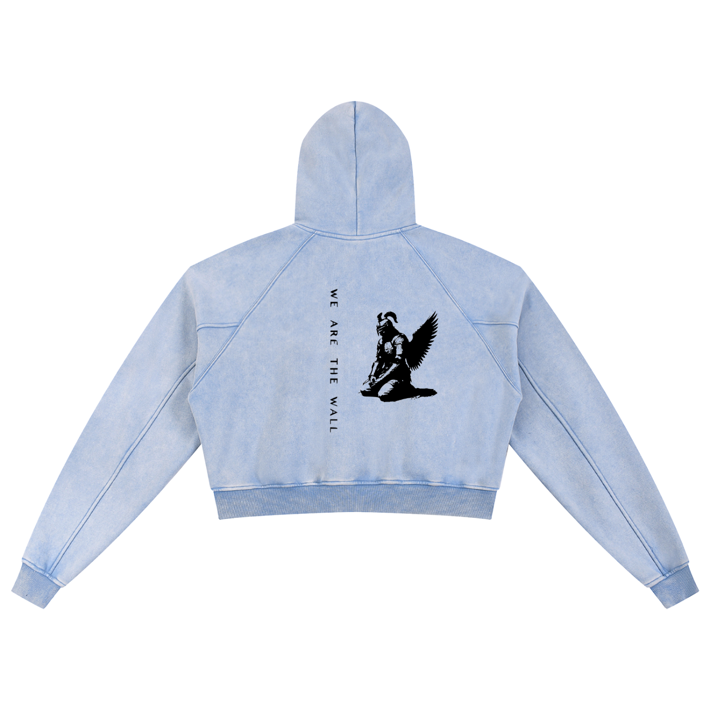 WE ARE THE WALL - WOMEN'S SNOW WASHED CROP HOODIE