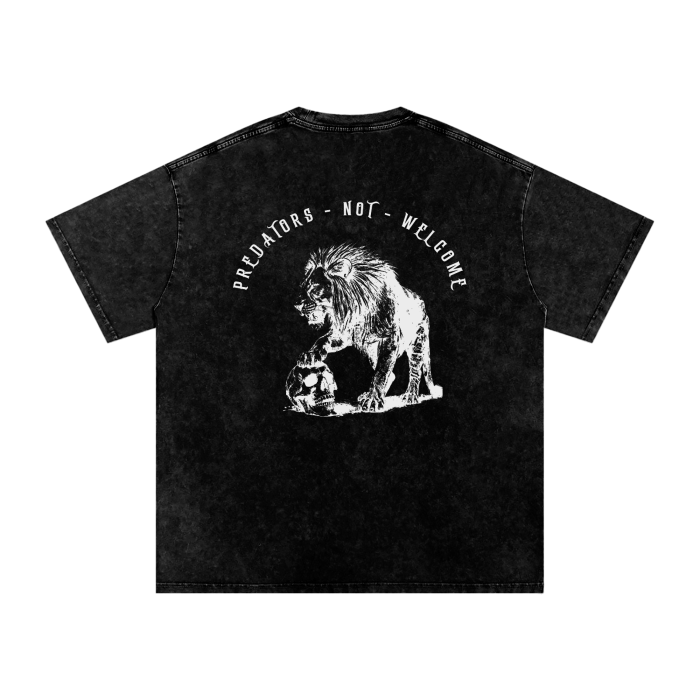 predators not welcome - SNOW WASHED oversized tee