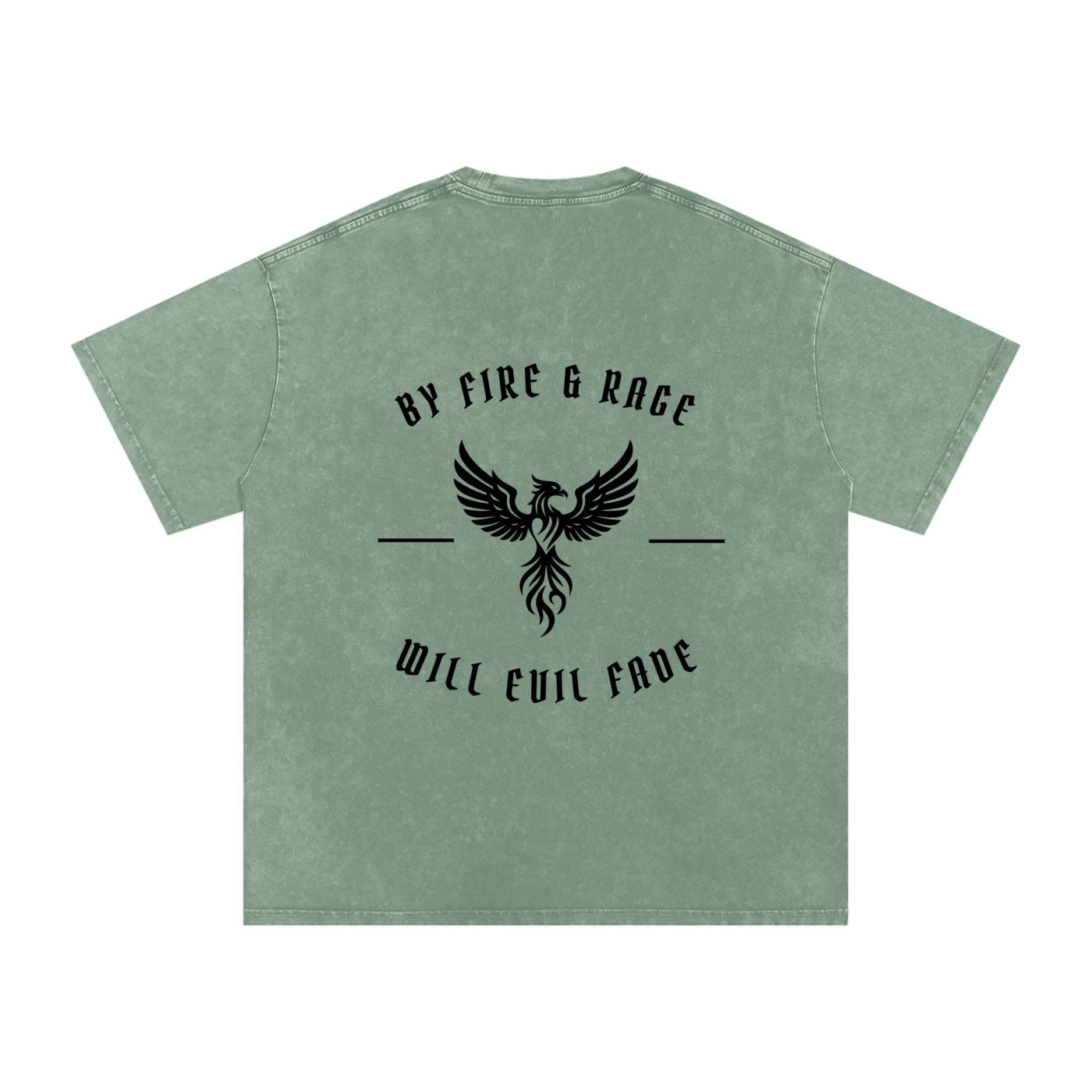 fire and rage - snow washed oversized tee