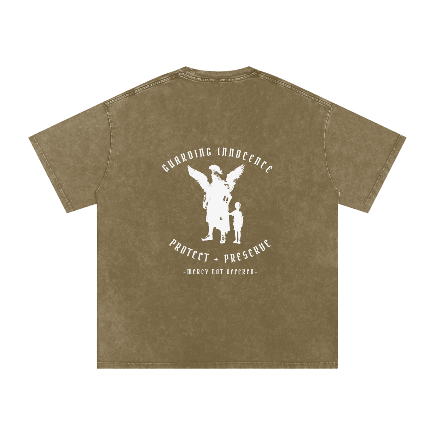 Guarding innocence -  SNOW WASHED oversized tee