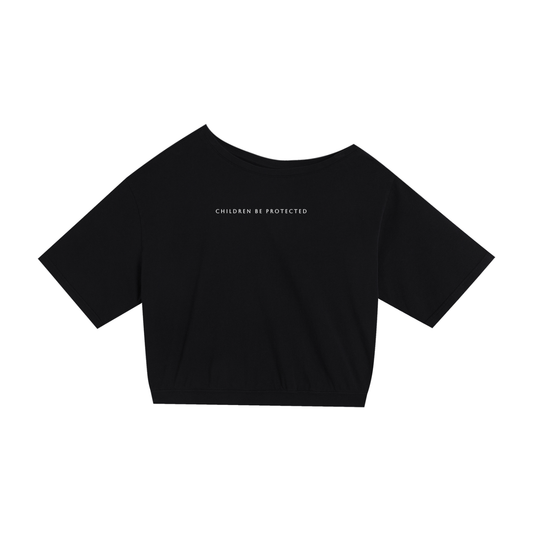 Children Be Protected - Minimalist DROP SHOULDER CROP TEE