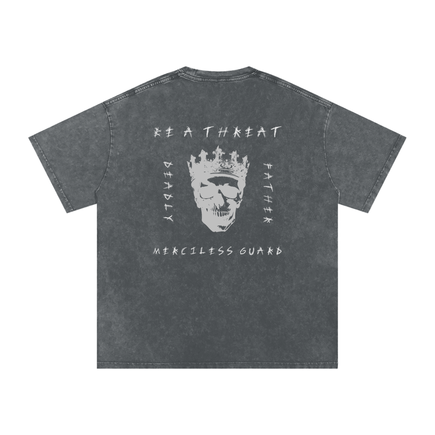 BE A THREAT - SNOW WASHED oversized tee