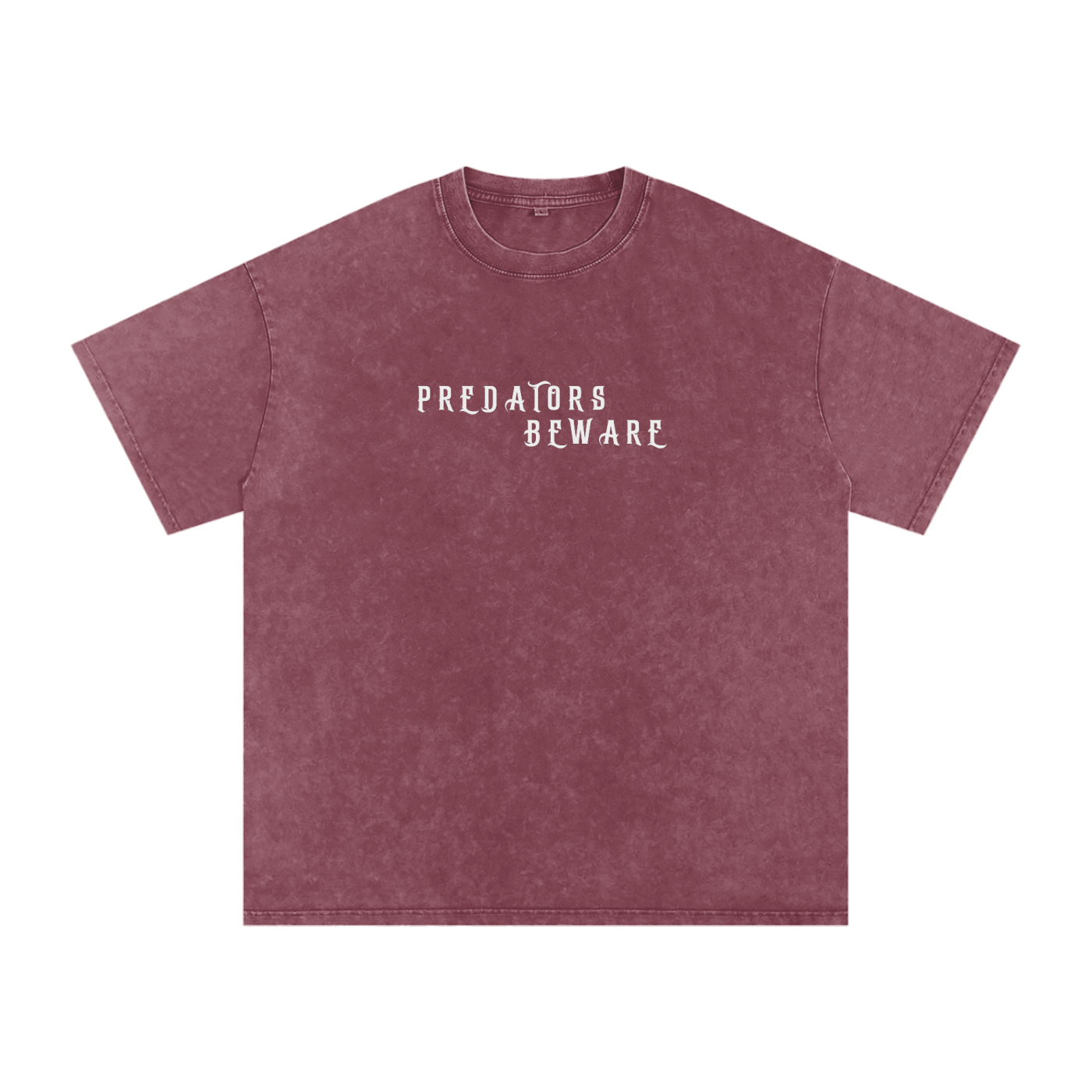 predators beware - I am the millstone snow washed oversized tee